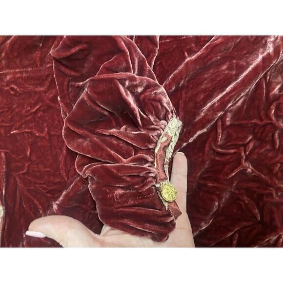 Dress to Kill by Jane Mohr womens hand created Burgundy pullover velvet tunic - Picture 4 of 8